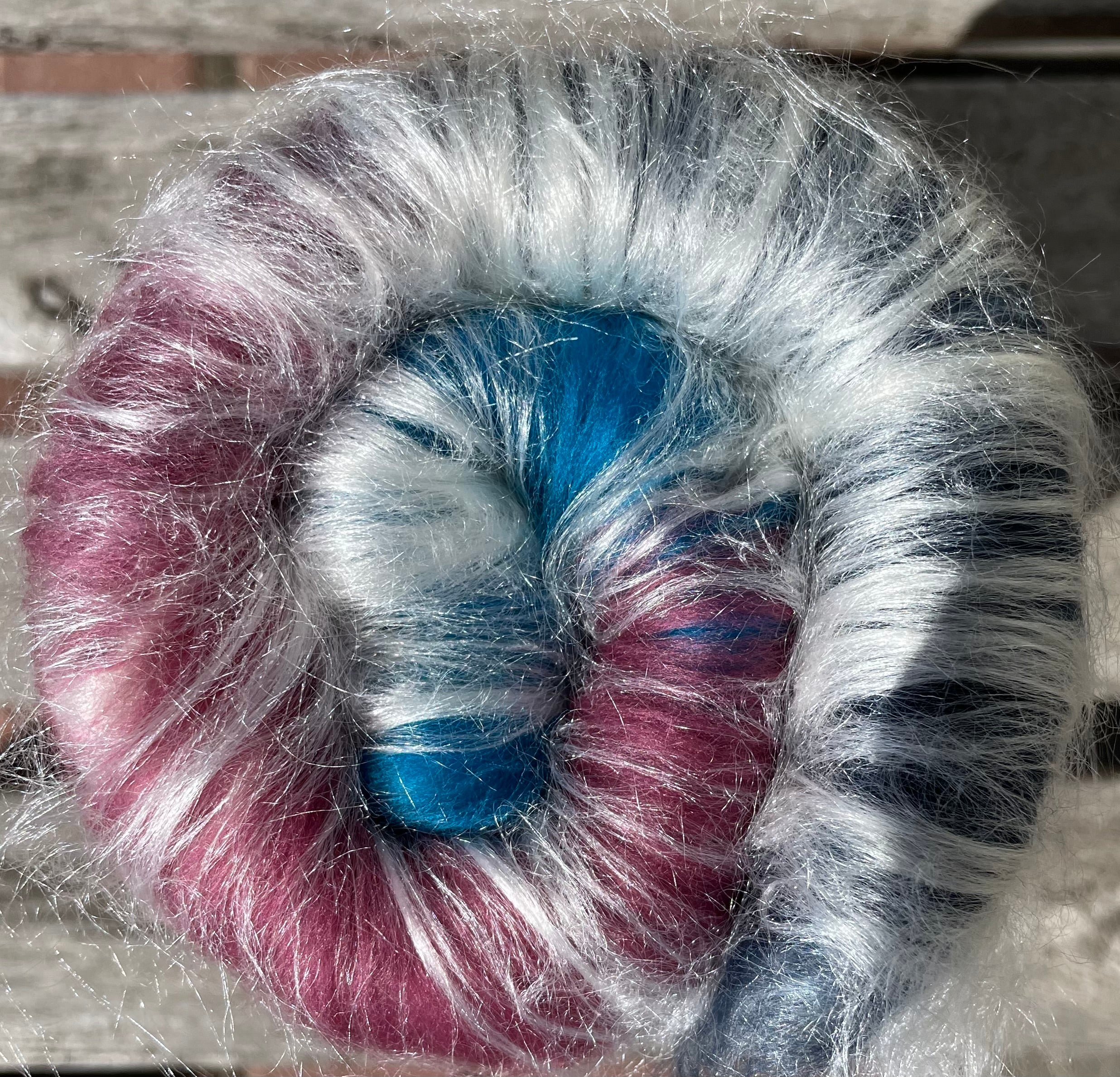 Blueberry and Red Onion Skins Fibre Batt