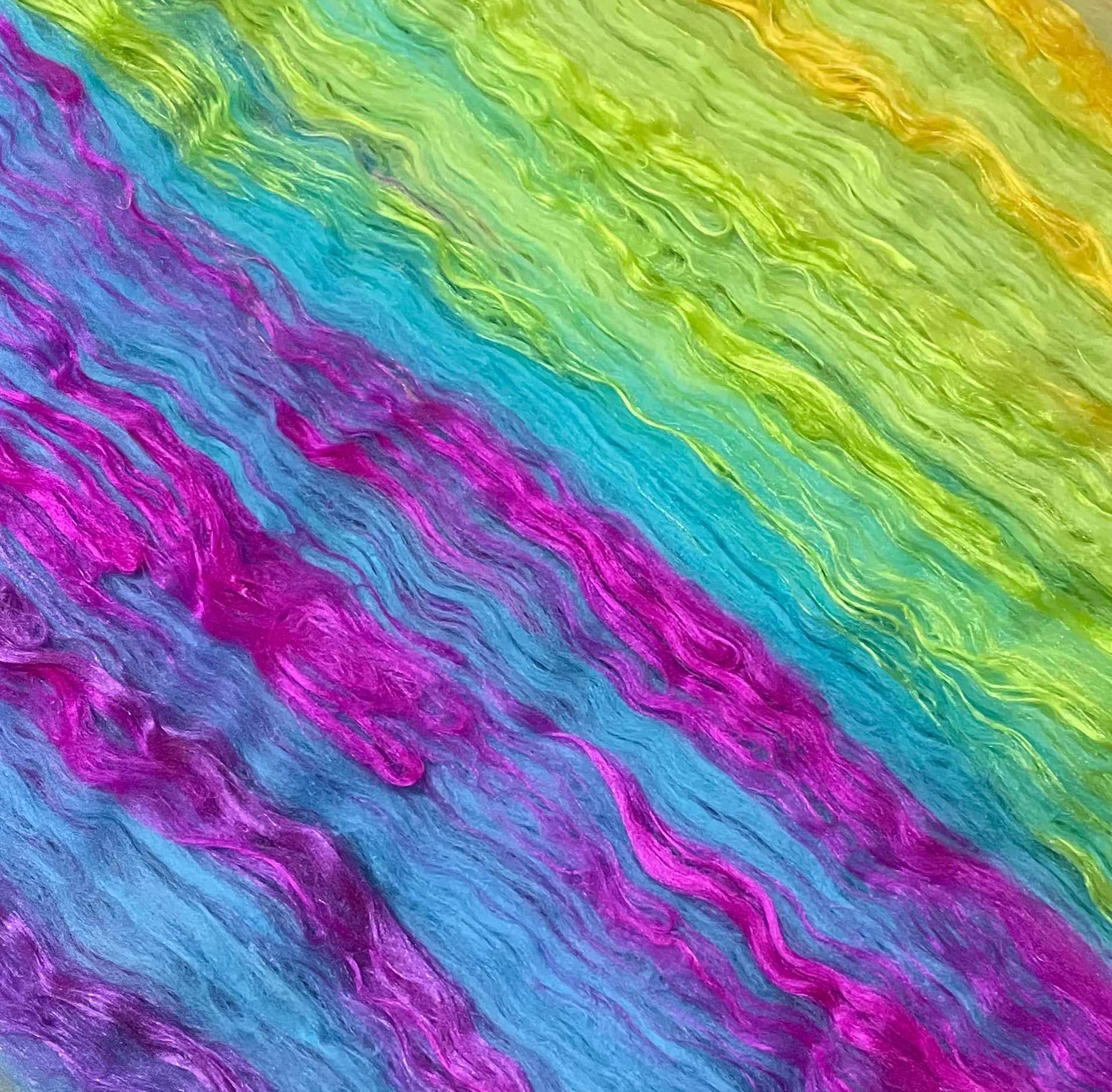 Turquoise Confetti Fibre Batt