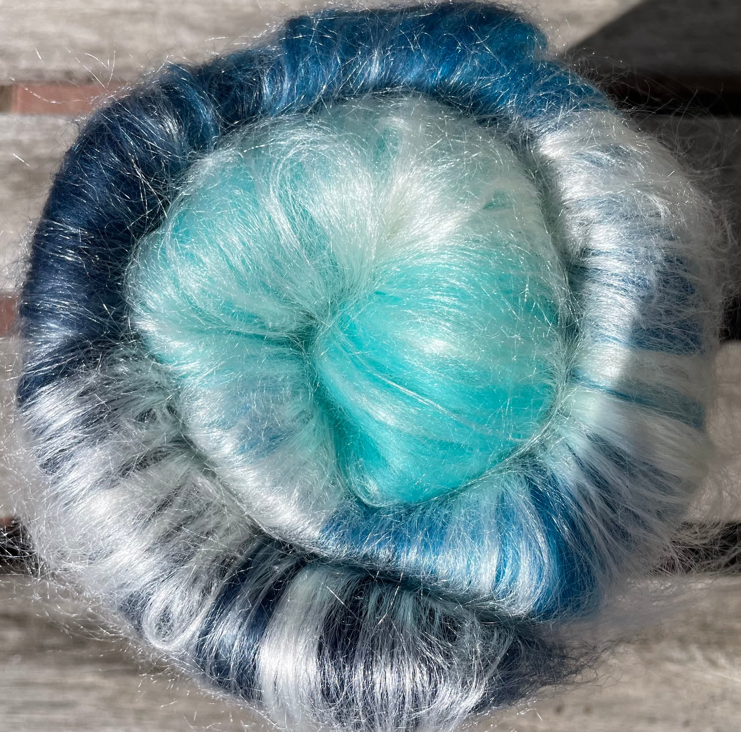 Hibiscus, Blueberries and Purple Cabbage Fibre Batt