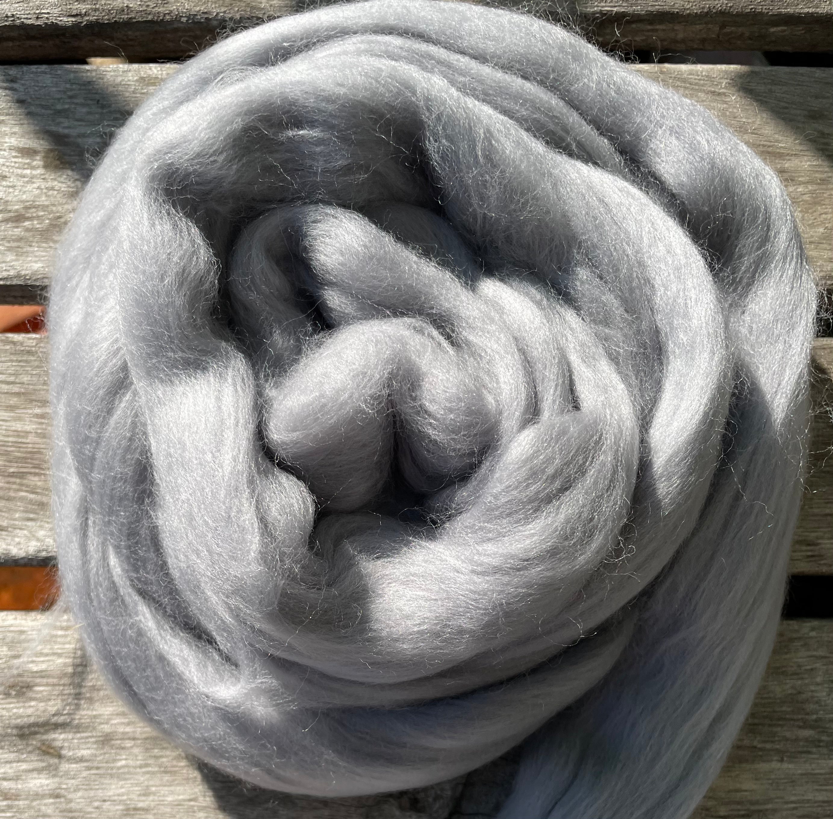 Merino Fibre, Dyed Black and Grays, extra fine
