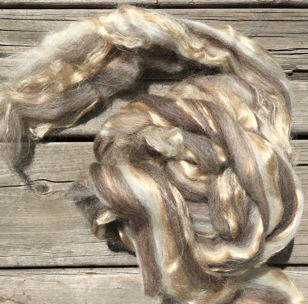 Naturally BFL and Silk Fibre Blend