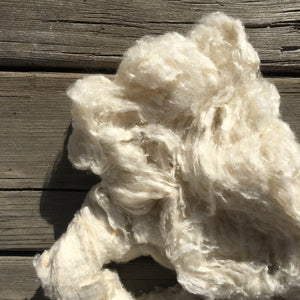 Mulberry Silk Noil, Natural White
